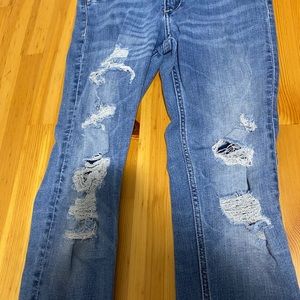 Girls distressed jeans skinny fit size 10-11 years